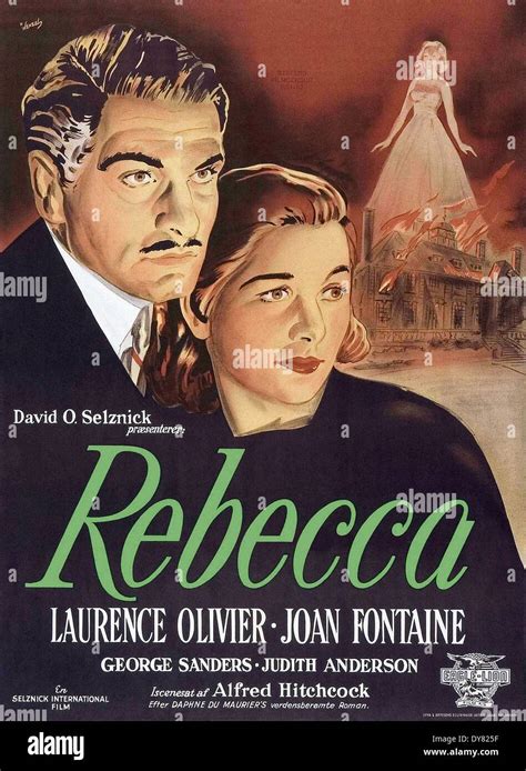 Rebecca - Movie Poster - Directed by Alfred Hitchcock - United Artists - 1940 Stock Photo - Alamy