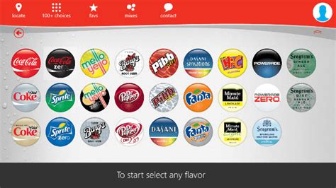 Coca Cola Freestyle Windows 8 App - Find 100 Ways to Quench Thirst