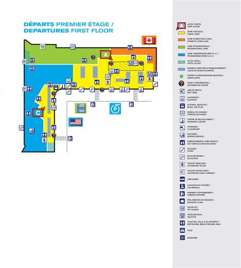 Montreal-Pierre Elliott Trudeau International Airport Map (YUL) - Printable Terminal Maps, Shops ...