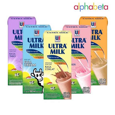 Jual ULTRA MILK SUSU UHT 200ML - SUSU SAPI SEGAR DENGAN VARIAN RASA ...