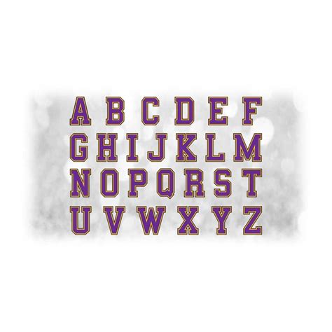 Sports Clipart: Alphabet Letter Templates Grouped on Single - Inspire Uplift