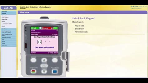 CADD-Solis V4 Pump Training: UNLOCK & LOCK KEYPAD [Part 5/15] - YouTube