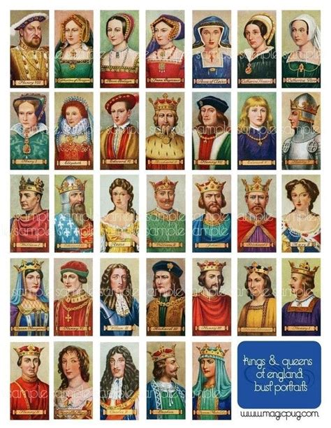 Antique Kings and Queens of England Digital Collage Sheet - Etsy ...