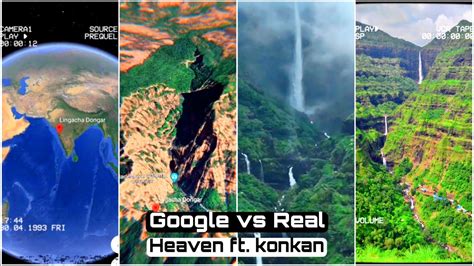 #Google × #Real || Waterfall veiw from lingacha dongar || #konkan #trending #nature #Shorts # ...