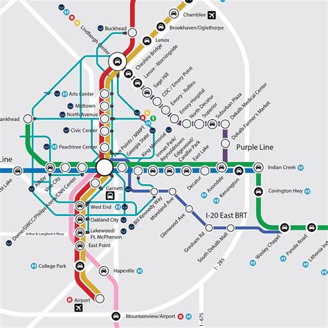 Atlanta Map With Marta Stations