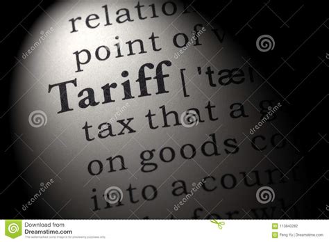 Definition of tariff stock photo. Image of imports, page - 113840282