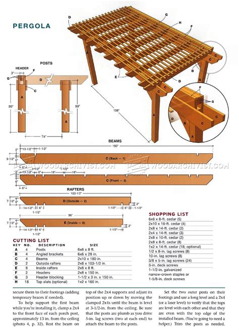 Porch Pergola Plans • WoodArchivist