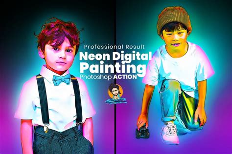 Neon Digital Painting Graphic by mristudio · Creative Fabrica