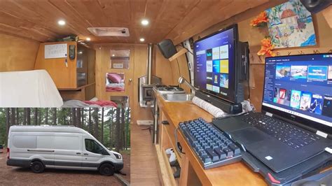 This stealth camper hides a sweet gaming setup and recording studio