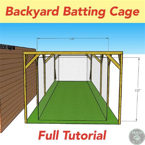 Simple DIY Batting Cage in Backyard (Video Tutorial) in 2021 | Batting cage backyard, Batting ...