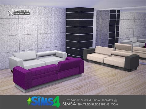 SIMcredible!'s Elora Sofa Ceiling Lamp, Wall Lamp, Spice Set, Reclining Sofa, Recolor, Coastal ...