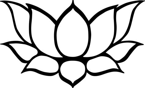 easy simple lotus drawing - Clip Art Library