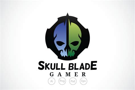 Skull Blade Gamer Logo Template | Branding & Logo Templates ~ Creative Market