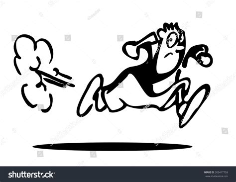 Funny Running Cartoon Character Stock Vector (Royalty Free) 305417759 | Shutterstock