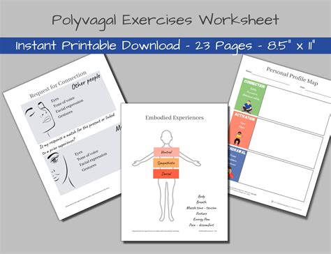 Polyvagal Theory Exercises Worksheets Neuroception - Etsy Canada