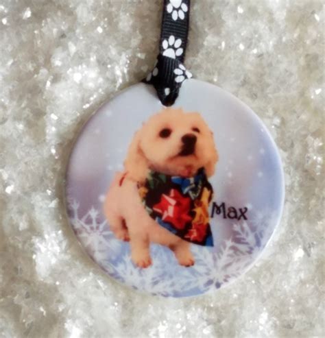 Personalized Pet Memorial Photo Christmas Tree Ornament 2 | Etsy