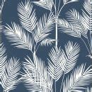 York Water's Edge Resource Library E30 King Palm Silhouette Wallpaper in Navy CV4410 (Double ...