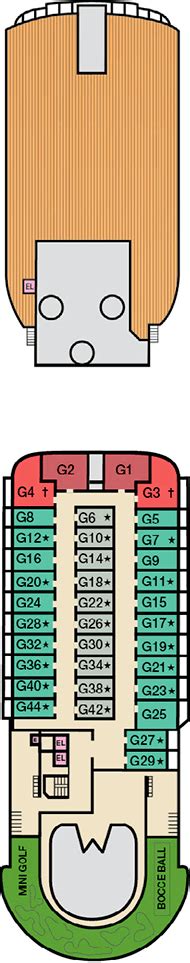 Carnival Elation Deck plan & cabin plan