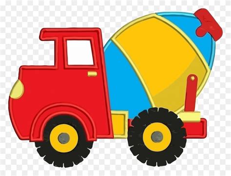 Cement Truck Colorful Clipart Png - Cement Truck Clipart - FlyClipart