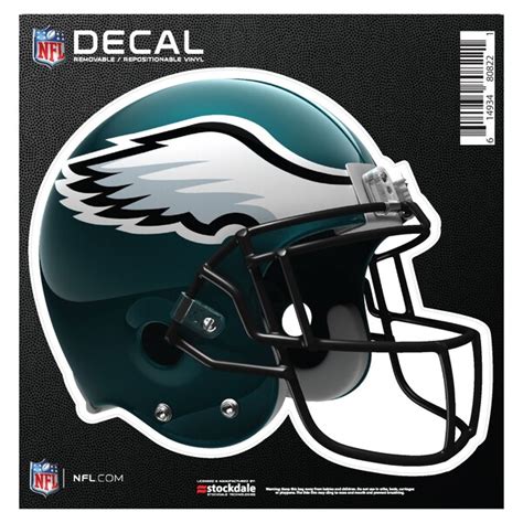 Philadelphia Eagles 6" x 6" Full Color Helmet Repositionable Decal