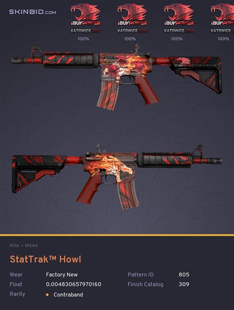 The M4A4 "Howl" skin with iBUYPOWER stickers was sold for $215,000 ...