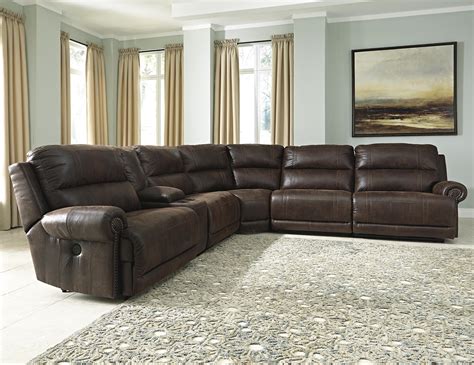 Signature Design by Ashley Luttrell 6-Piece Reclining Sectional with ...