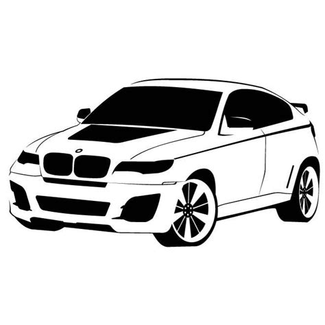 Car model BMW X6 .ai Royalty Free Stock SVG Vector