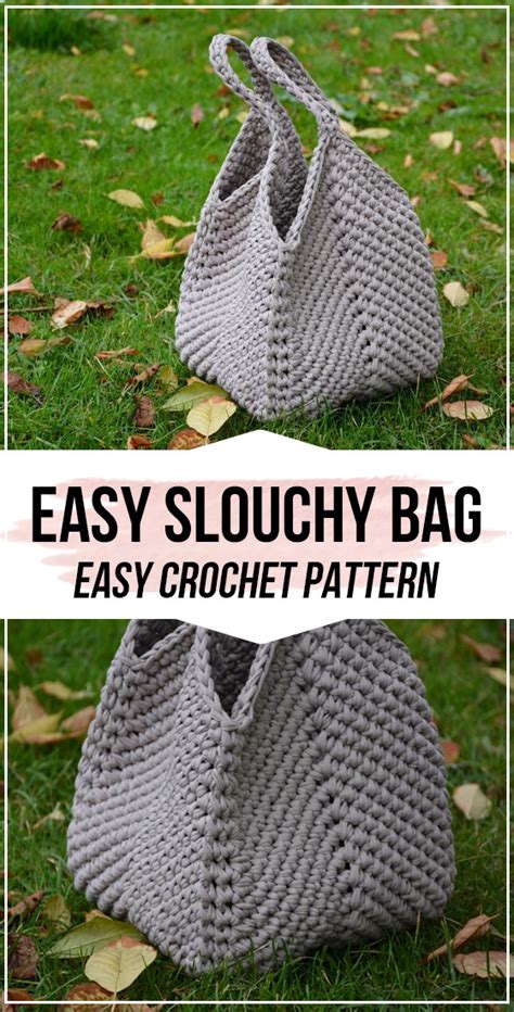 crochet Easy Slouchy Bag pattern - easy crochet bag pattern for ...