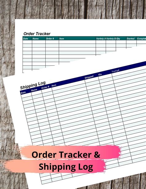 Order Tracker & Shipping Log template in Excel/ Printable / | Etsy