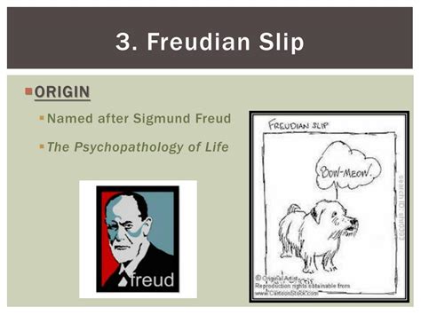 What Is A Freudian Slip Examples