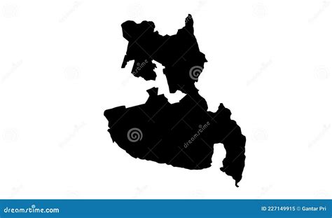 Silhouette Map Of The SOCCSKSARGEN Region In The Philippines Cartoon ...