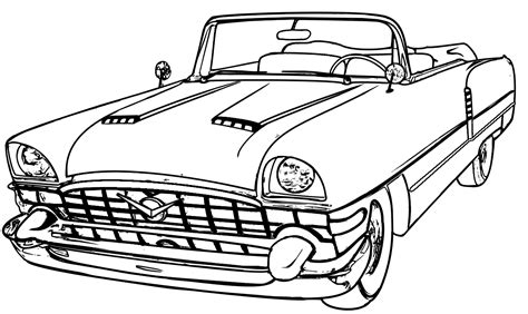 Old Muscle Car Coloring Pages