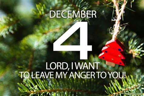 OVERCOME ANGER Prayer for December 4