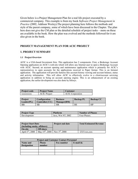 Project Management Plan - 18+ Examples, Word, Pages, Google Docs, PDF