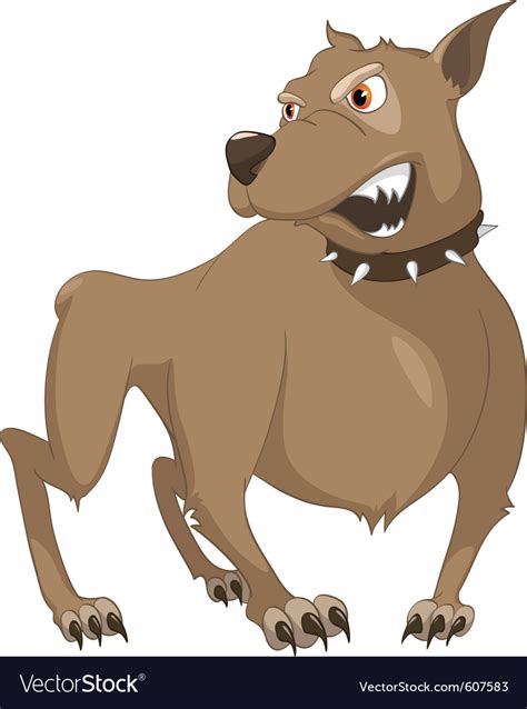 Angry dog cartoon Royalty Free Vector Image - VectorStock