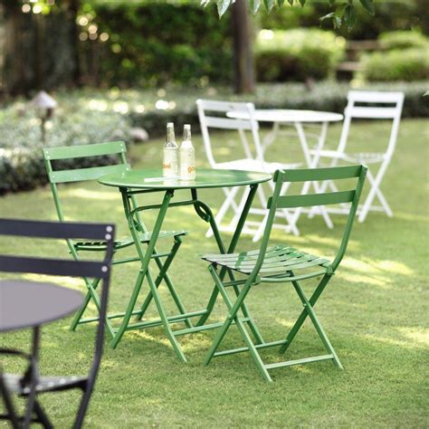 Home Decorators Collection Follie Green 3-Piece Outdoor Patio Bistro Set-1356810610 - The Home Depot