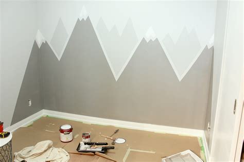 Simple DIY Mountain Wall Mural | To & Fro