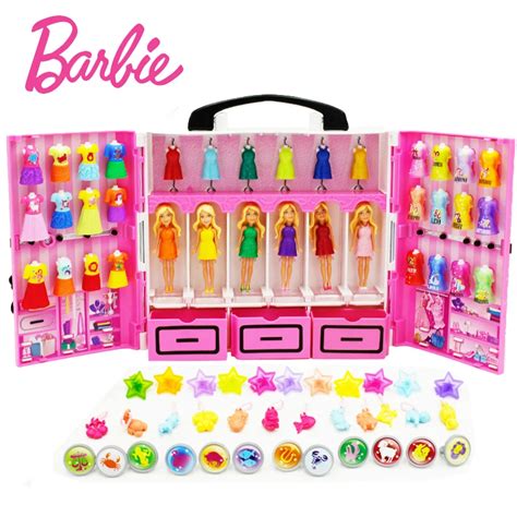 Original Barbie 6 dolls/Set Mini Birthday Series s With Dress Clothes ...