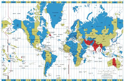 Printable World Map With Time Zones - Printable Word Searches
