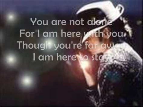 Michael Jackson You Are Not Alone lyrics - YouTube