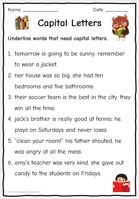 Capital Letters Worksheets | Free English Worksheets