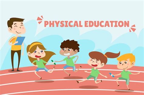 Free Vector | Cartoon physical education day illustration