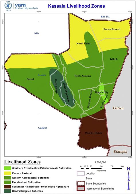 Map of Kassala State showing the 11 Localities. Source: A Comprehensive ...