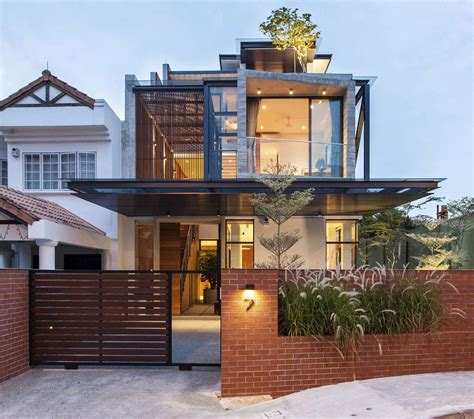 A Semi-Detached House In Singapore Connects To Its Environment ...