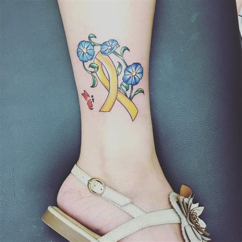 Cancer Ribbon Tattoo Designs : 65+ Best Cancer Ribbon Tattoo Designs ...