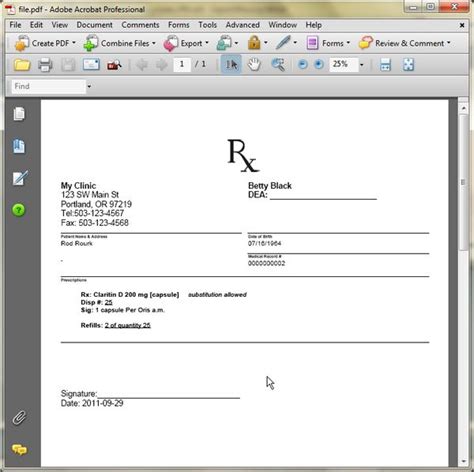 Blank Prescription Form Template (1) - TEMPLATES EXAMPLE | TEMPLATES EXAMPLE | Doctors note ...