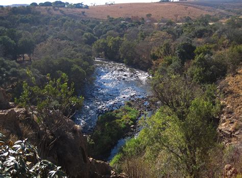 Aerial View Of River Burbling Free Stock Photo - Public Domain Pictures