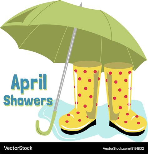 April showers Royalty Free Vector Image - VectorStock