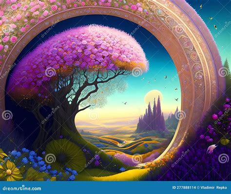 Land in the Ring - AI Generated Artwork Stock Illustration ...