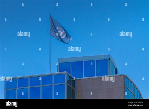 United nations flag on UN building at Geneva, Switzerland Stock Photo - Alamy